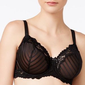 Lunaire by Whimsy Barbados Lace-Trim Mesh Bra